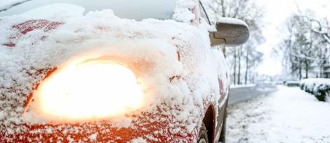 Car Covered In Snow